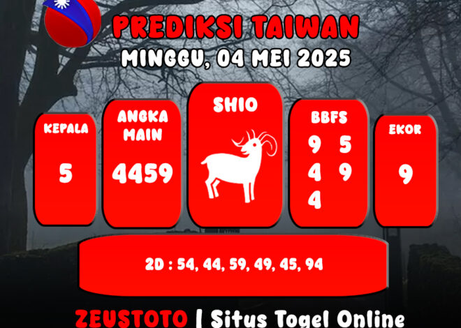 PREDIKSI TOGEL TAIWAN HARI INI 04 MEI 2025