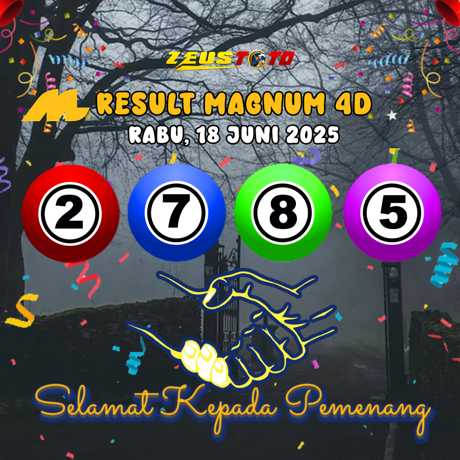 RESULT MAGNUM4D HARI INI RABU 18 JUNI 2025
