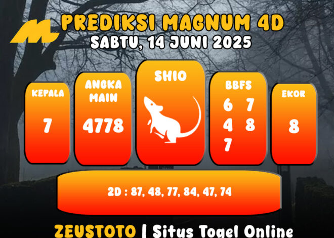 PREDIKSI TOGEL MAGNUM4D HARI INI 14 JUNI 2025