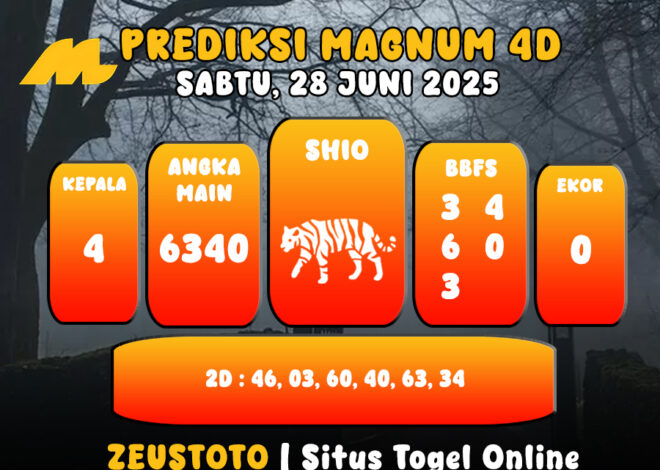 PREDIKSI TOGEL MAGNUM4D HARI INI 28 JUNI 2025