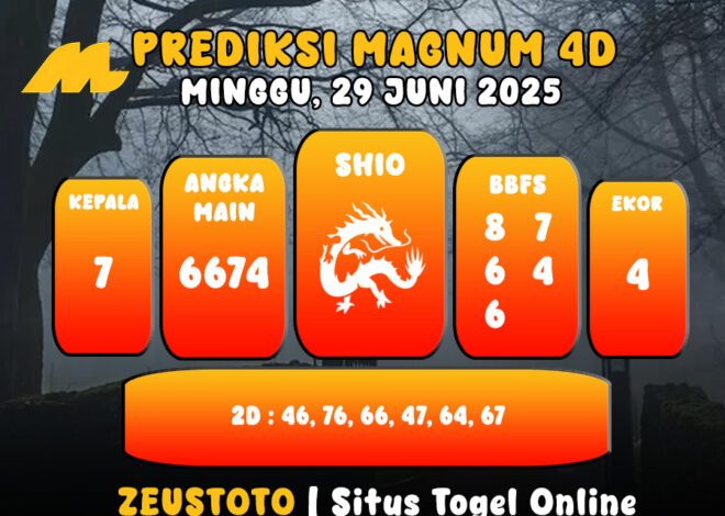 PREDIKSI TOGEL MAGNUM4D HARI INI 29 JUNI 2025