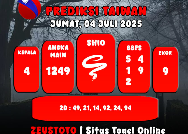 PREDIKSI TOGEL TAIWAN HARI INI 04 JULI 2025