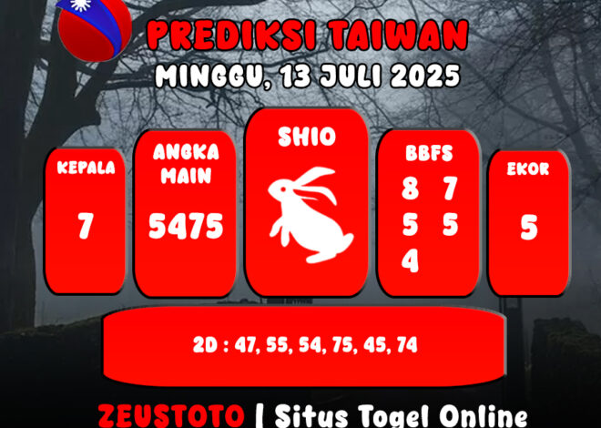 PREDIKSI TOGEL TAIWAN HARI INI 13 JULI 2025