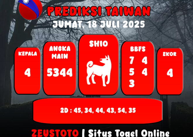 PREDIKSI TOGEL TAIWAN HARI INI 18 JULI 2025