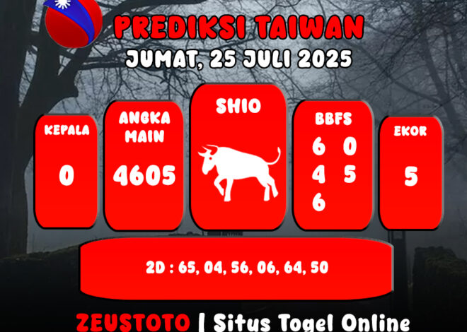 PREDIKSI TOGEL TAIWAN HARI INI 25 JULI 2025