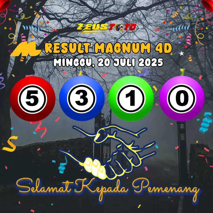 RESULT MAGNUM4D HARI INI MINGGU 20 JULI 2025
