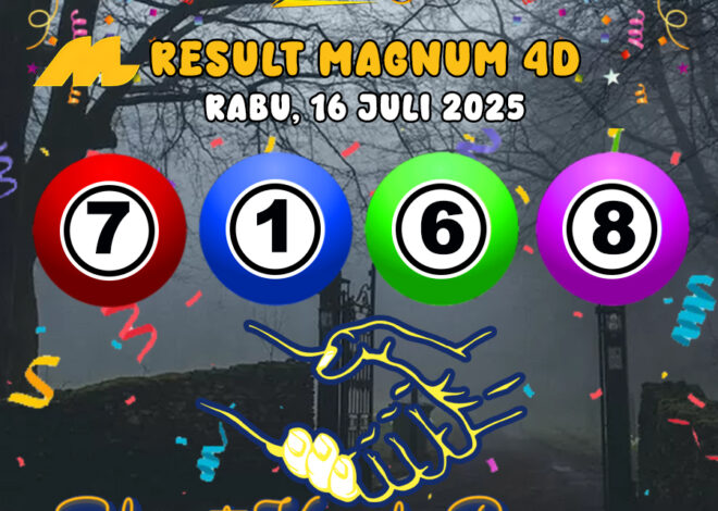 RESULT MAGNUM4D HARI INI RABU 16 JULI 2025
