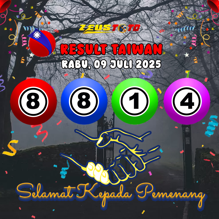 RESULT TAIWAN HARI INI RABU 09 JULI 2025