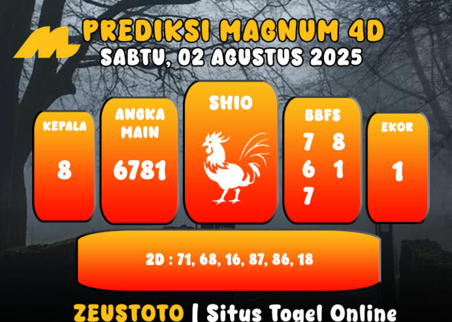 PREDIKSI TOGEL MAGNUM4D HARI INI 02 AGUSTUS 2025