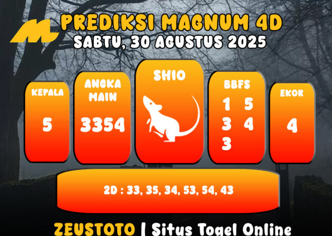 PREDIKSI TOGEL MAGNUM4D HARI INI 30 AGUSTUS 2025