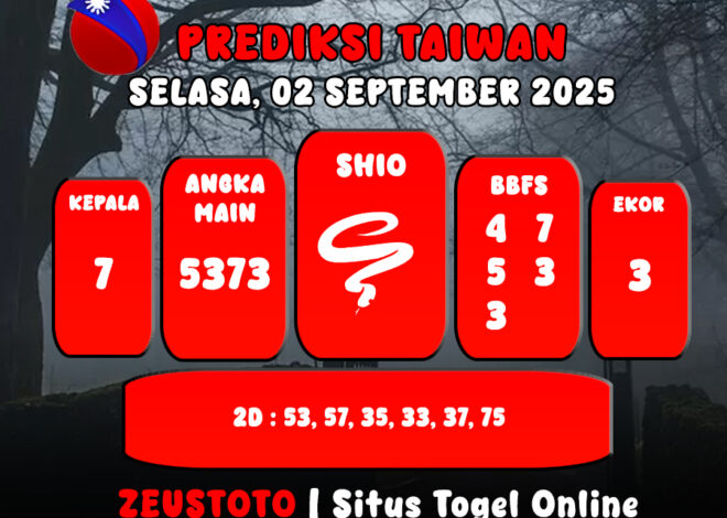 PREDIKSI TOGEL TAIWAN HARI INI 02 SEPTEMBER 2025