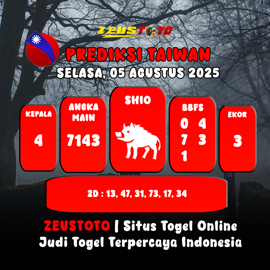 PREDIKSI TOGEL TAIWAN HARI INI 05 AGUSTUS 2025