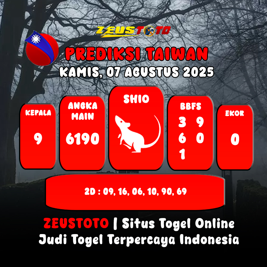 PREDIKSI TOGEL TAIWAN HARI INI 07 AGUSTUS 2025