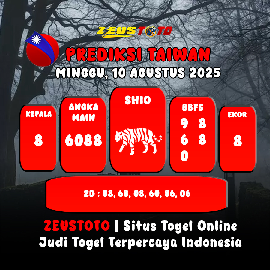 PREDIKSI TOGEL TAIWAN HARI INI 10 AGUSTUS 2025
