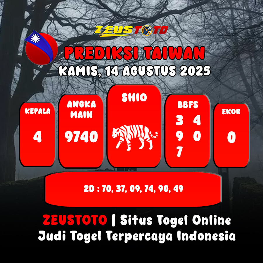PREDIKSI TOGEL TAIWAN HARI INI 14 AGUSTUS 2025