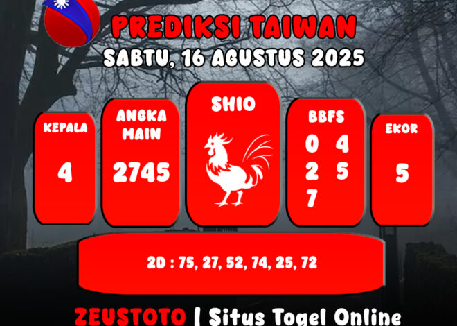 PREDIKSI TOGEL TAIWAN HARI INI 16 AGUSTUS 2025