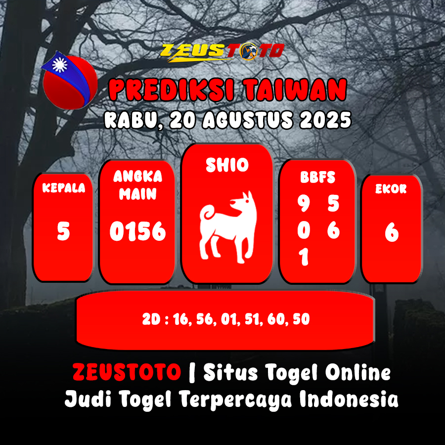 PREDIKSI TOGEL TAIWAN HARI INI 20 AGUSTUS 2025