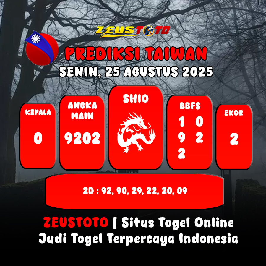 PREDIKSI TOGEL TAIWAN HARI INI 25 AGUSTUS 2025