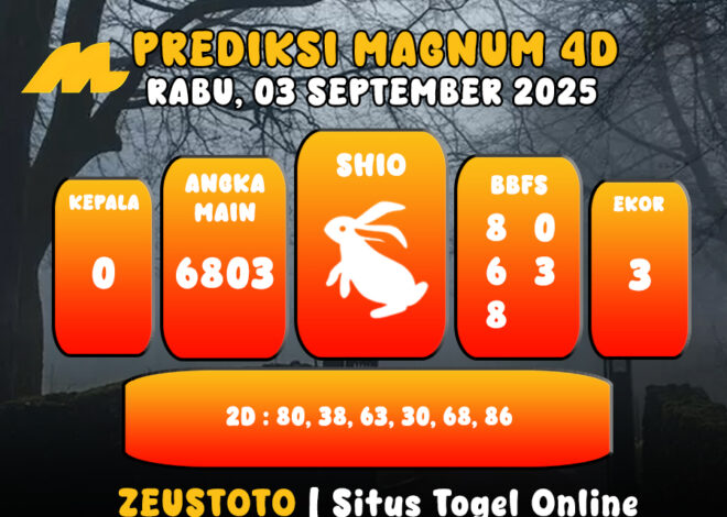 PREDIKSI TOGEL MAGNUM4D HARI INI 03 SEPTEMBER 2025