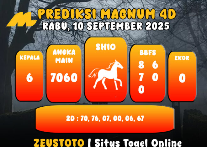 PREDIKSI TOGEL MAGNUM4D HARI INI 10 SEPTEMBER 2025