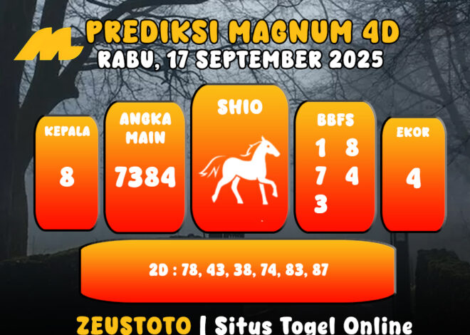 PREDIKSI TOGEL MAGNUM4D HARI INI 17 SEPTEMBER 2025