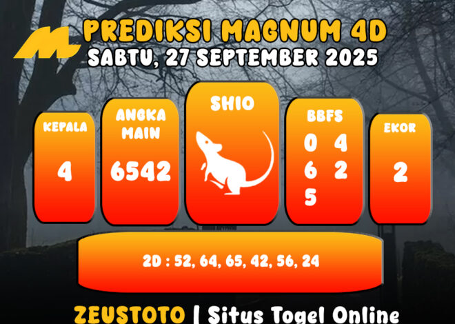 PREDIKSI TOGEL MAGNUM4D HARI INI 27 SEPTEMBER 2025