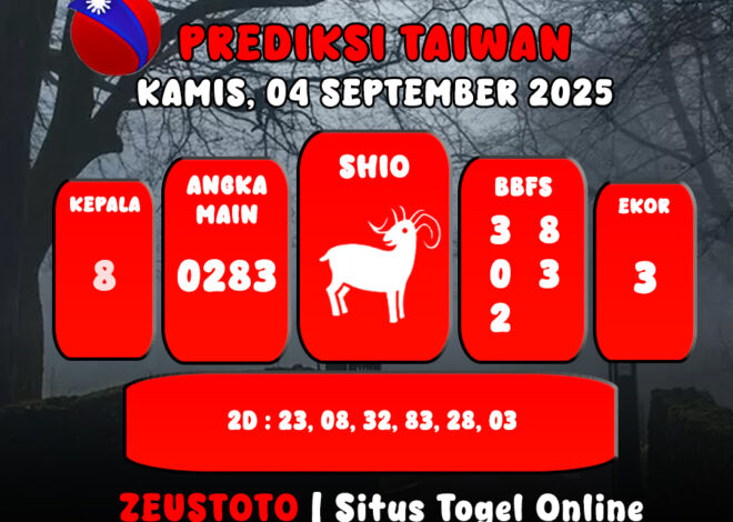 PREDIKSI TOGEL TAIWAN HARI INI 04 SEPTEMBER 2025