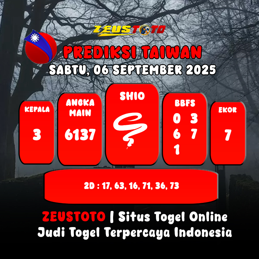 PREDIKSI TOGEL TAIWAN HARI INI 06 SEPTEMBER 2025