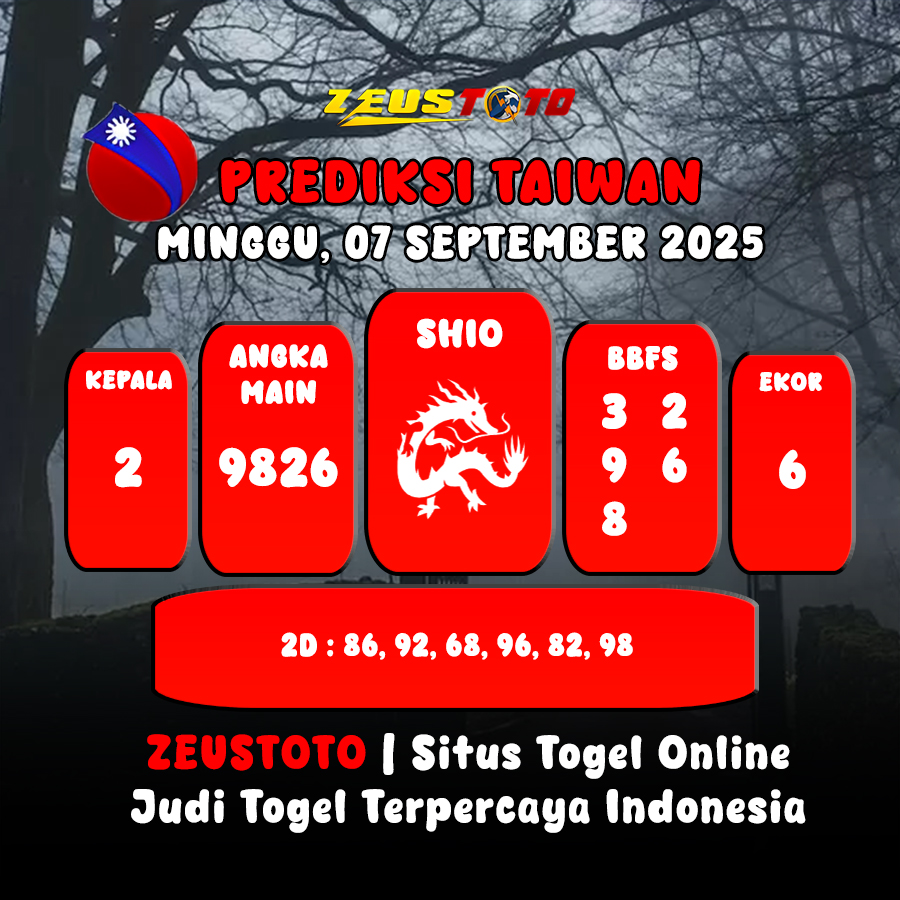 PREDIKSI TOGEL TAIWAN HARI INI 07 SEPTEMBER 2025