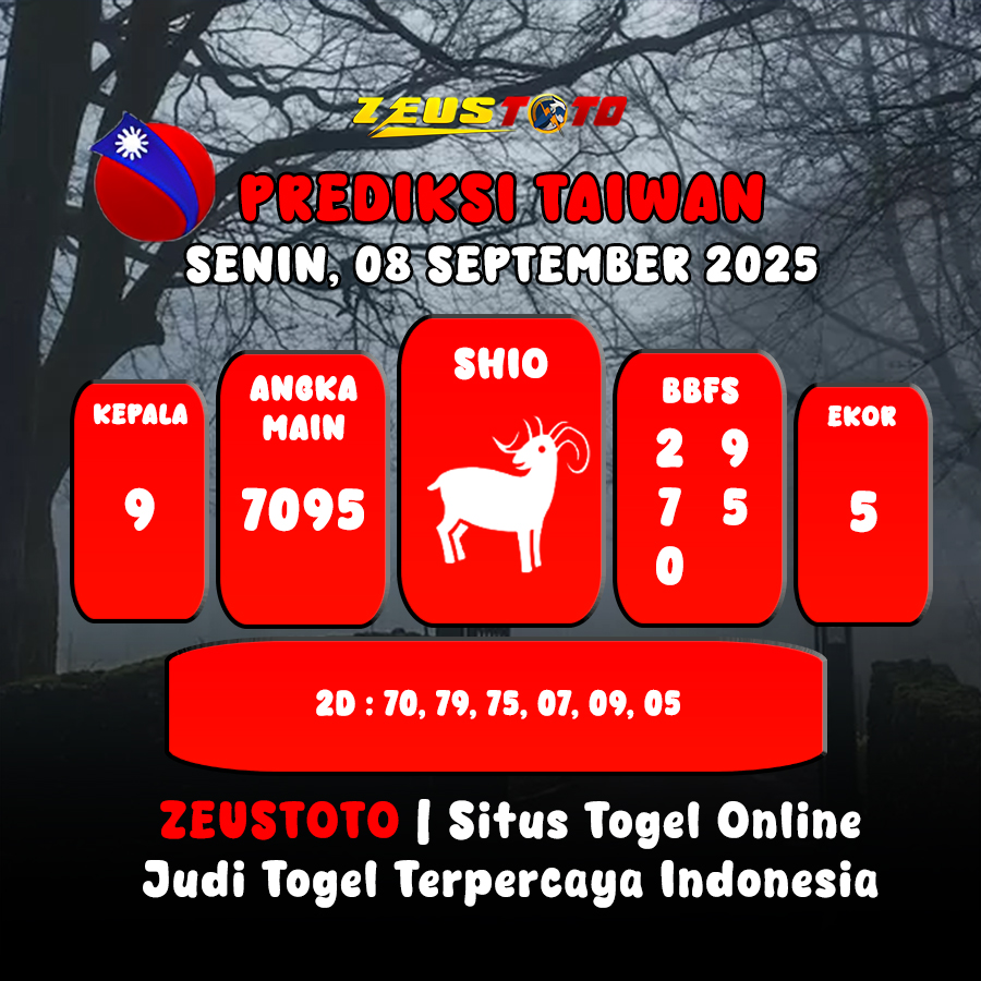 PREDIKSI TOGEL TAIWAN HARI INI 08 SEPTEMBER 2025
