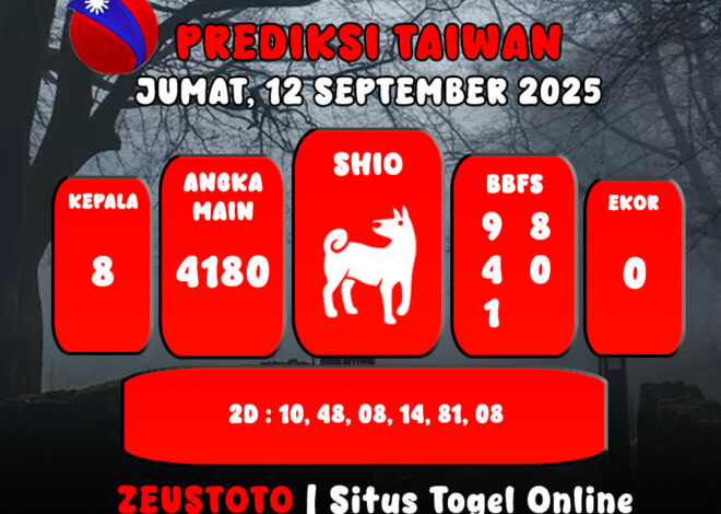 PREDIKSI TOGEL TAIWAN HARI INI 12 SEPTEMBER 2025