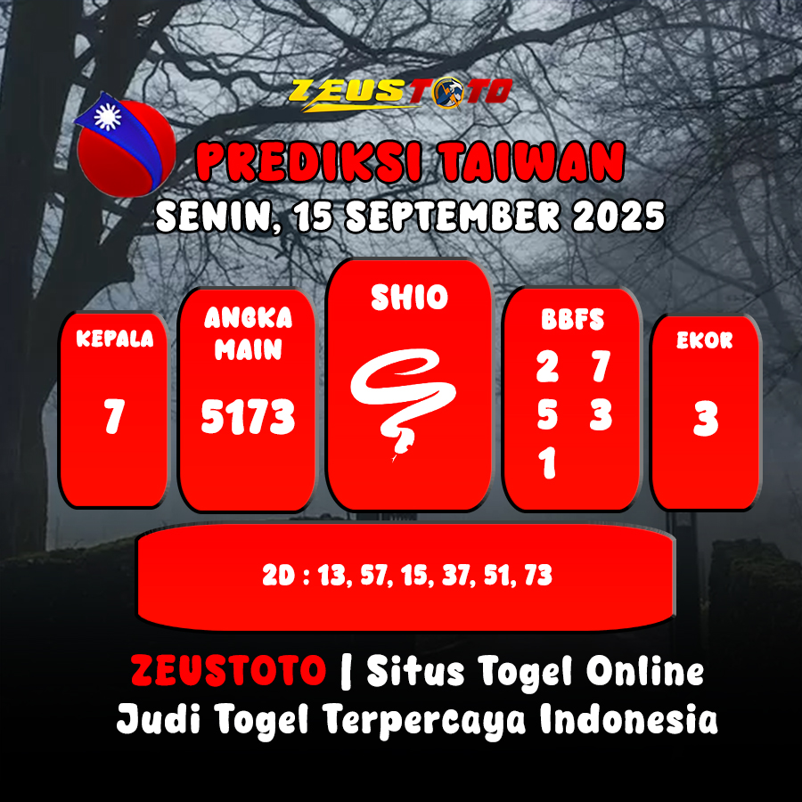 PREDIKSI TOGEL TAIWAN HARI INI 15 SEPTEMBER 2025