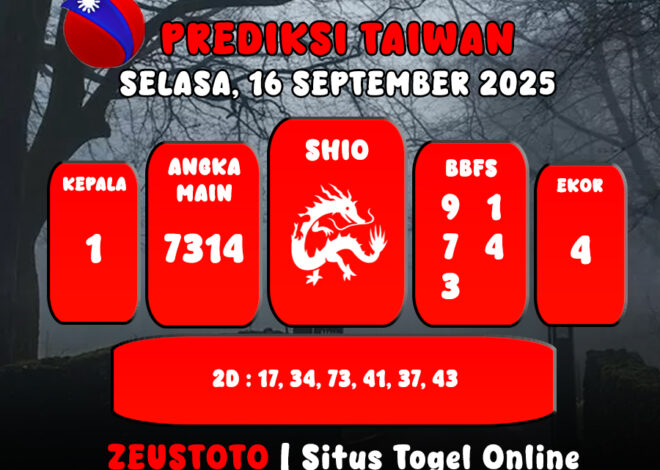 PREDIKSI TOGEL TAIWAN HARI INI 16 SEPTEMBER 2025