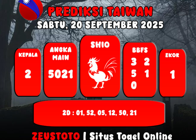 PREDIKSI TOGEL TAIWAN HARI INI 20 SEPTEMBER 2025