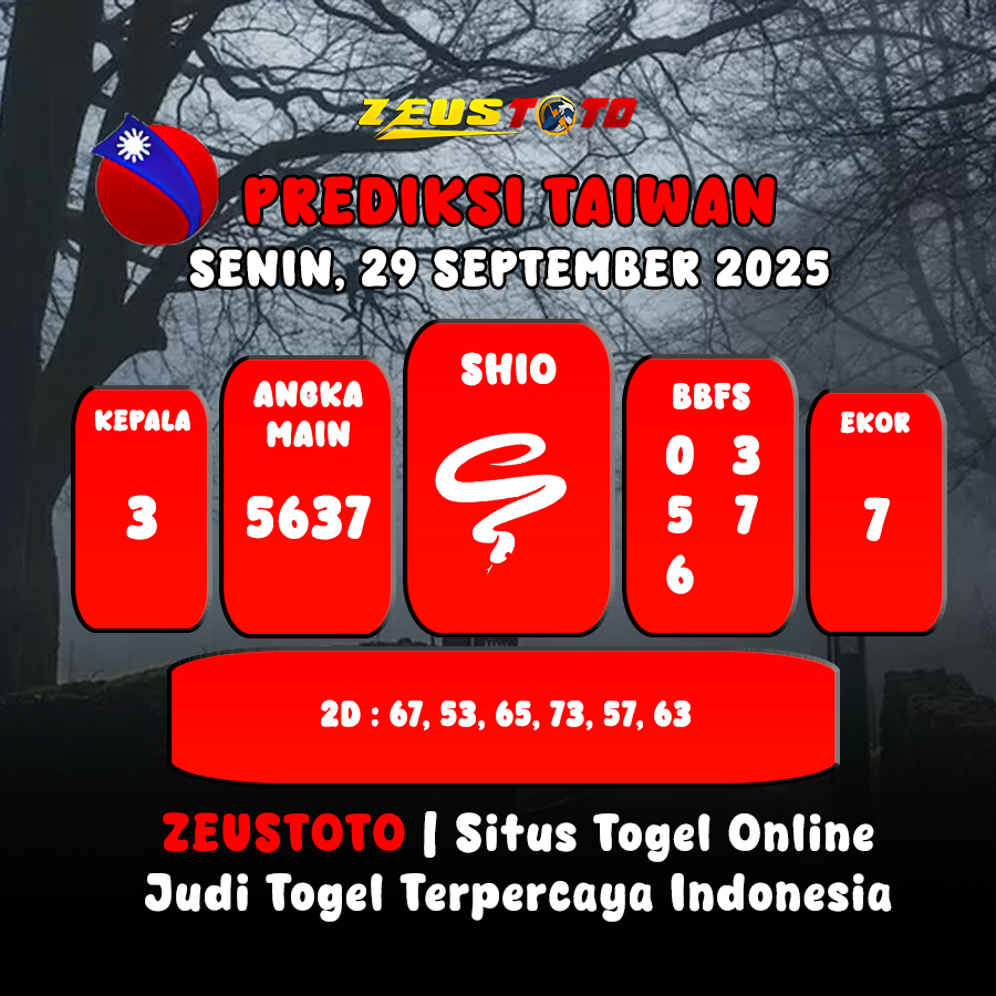 PREDIKSI TOGEL TAIWAN HARI INI 29 SEPTEMBER 2025