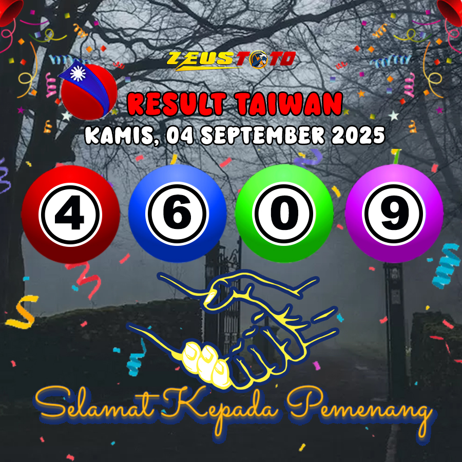RESULT TAIWAN HARI INI KAMIS 04 SEPTEMBER 2025