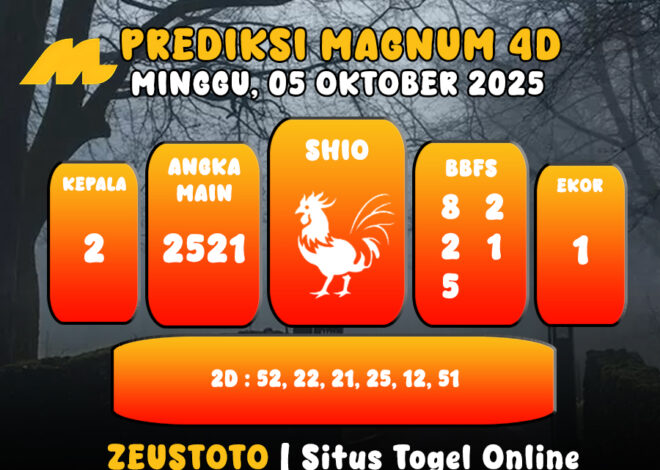 PREDIKSI TOGEL MAGNUM4D HARI INI 05 OKTOBER 2025