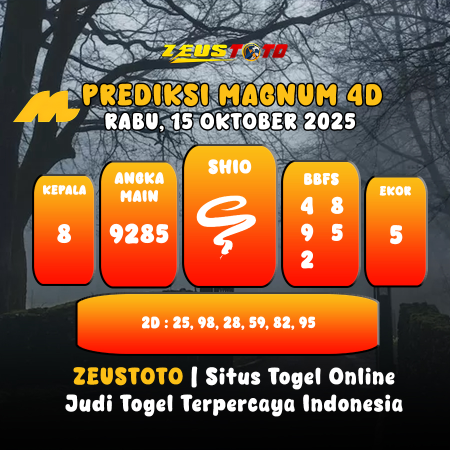 PREDIKSI TOGEL MAGNUM4D HARI INI 15 OKTOBER 2025