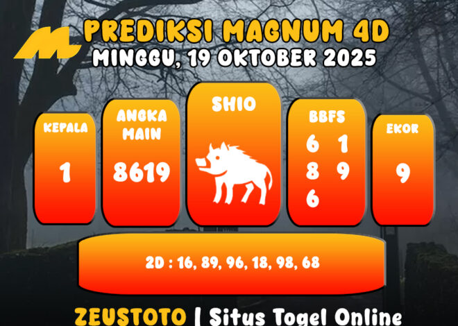 PREDIKSI TOGEL MAGNUM4D HARI INI 19 OKTOBER 2025