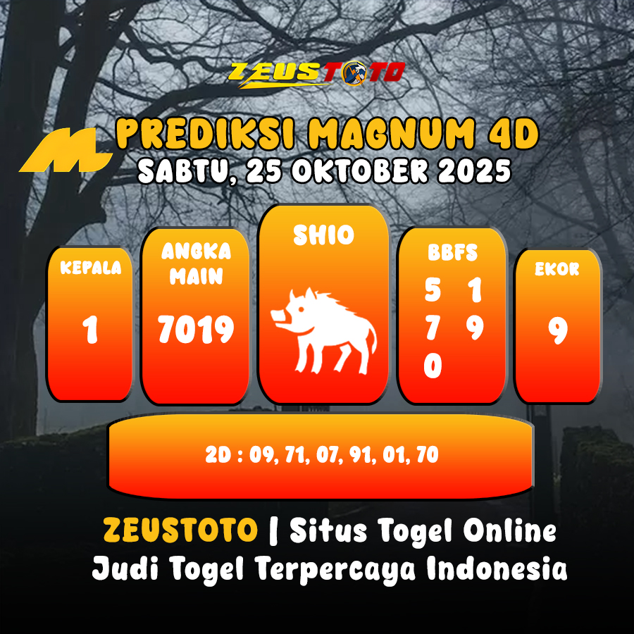 PREDIKSI TOGEL MAGNUM4D HARI INI 25 OKTOBER 2025