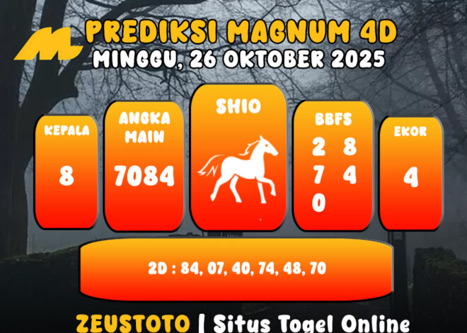 PREDIKSI TOGEL MAGNUM4D HARI INI 26 OKTOBER 2025
