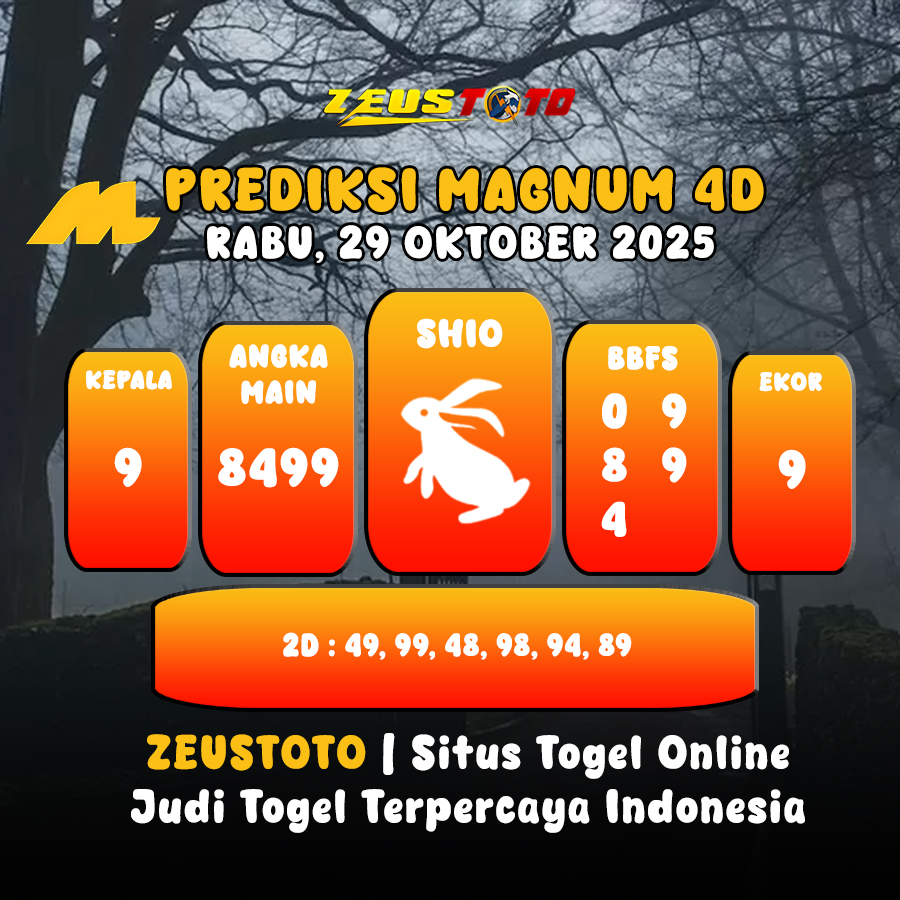 PREDIKSI TOGEL MAGNUM4D HARI INI 29 OKTOBER 2025