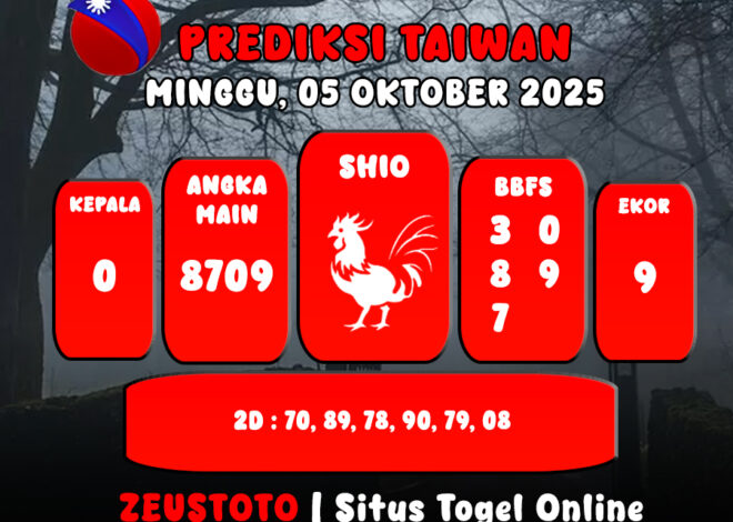 PREDIKSI TOGEL TAIWAN HARI INI 05 OKTOBER 2025