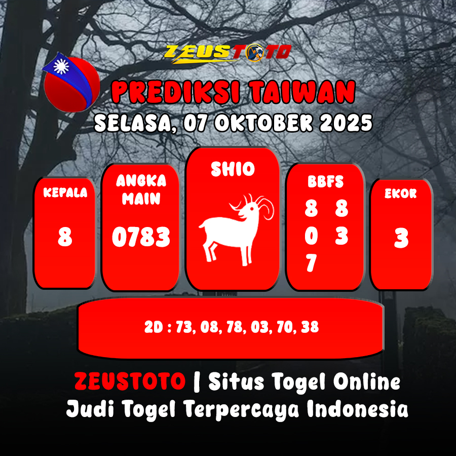 PREDIKSI TOGEL TAIWAN HARI INI 07 OKTOBER 2025