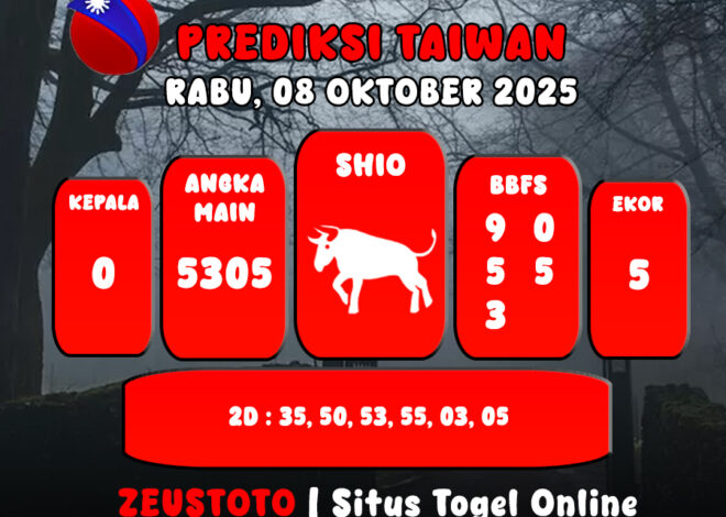 PREDIKSI TOGEL TAIWAN HARI INI 08 OKTOBER 2025