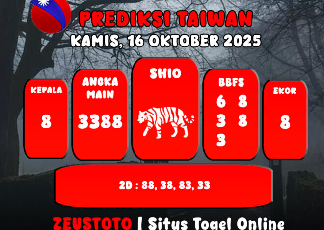 PREDIKSI TOGEL TAIWAN HARI INI 16 OKTOBER 2025