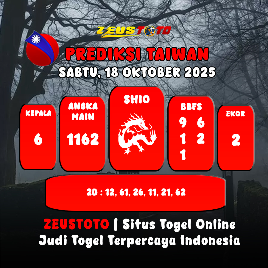 PREDIKSI TOGEL TAIWAN HARI INI 18 OKTOBER 2025