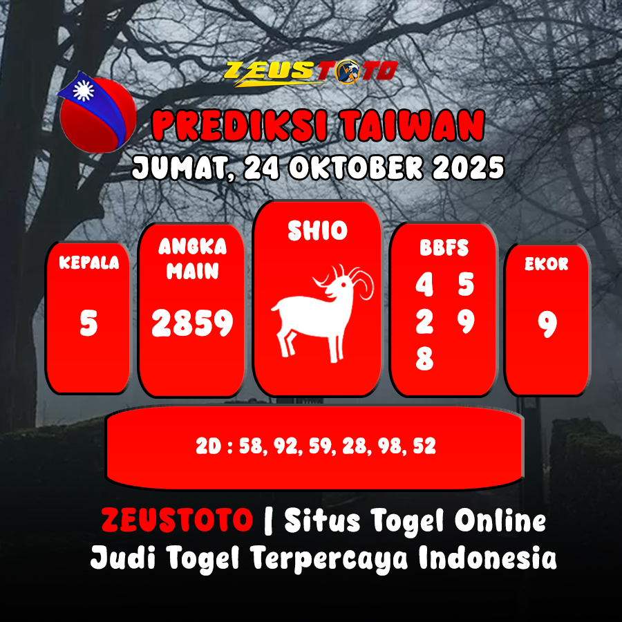 PREDIKSI TOGEL TAIWAN HARI INI 24 OKTOBER 2025