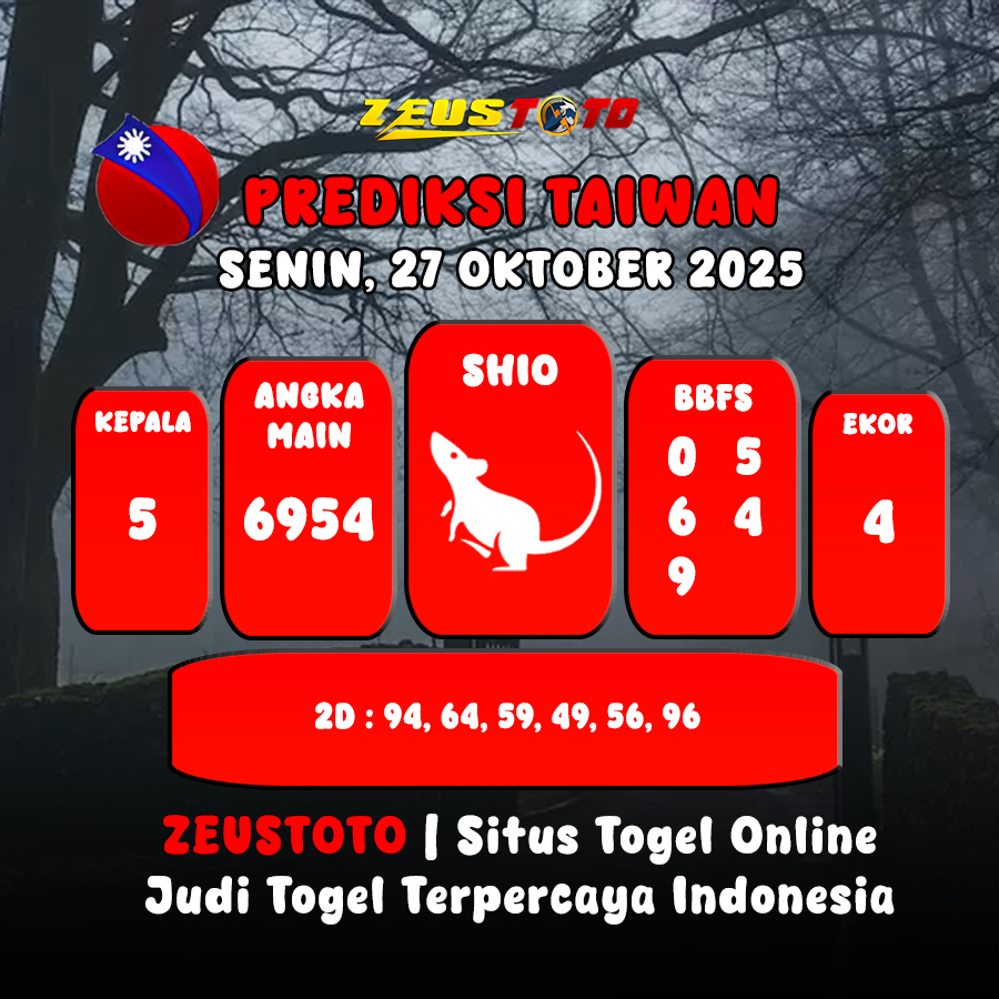 PREDIKSI TOGEL TAIWAN HARI INI 27 OKTOBER 2025