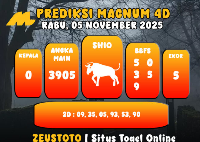 PREDIKSI TOGEL MAGNUM4D HARI INI 05 NOVEMBER 2025